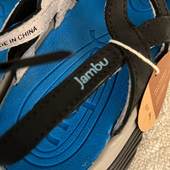 Jambu Black and Blue Strappy Sandals - Picture 2 of 5